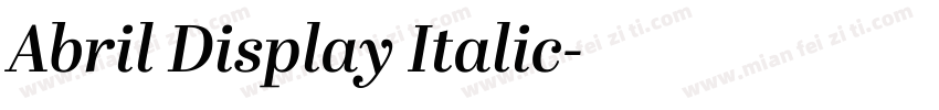 Abril Display Italic字体转换